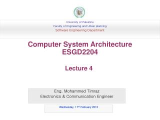 Eng. Mohammed Timraz Electronics &amp; Communication Engineer