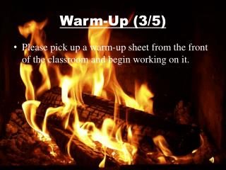 Warm-Up (3/5)