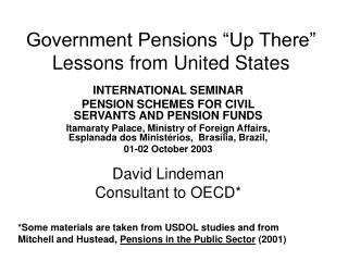 Government Pensions “Up There” Lessons from United States