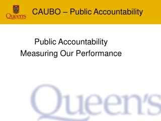 CAUBO – Public Accountability