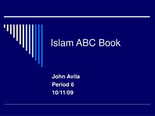 Islam ABC Book