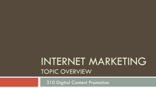 310 Digital Content Promotion