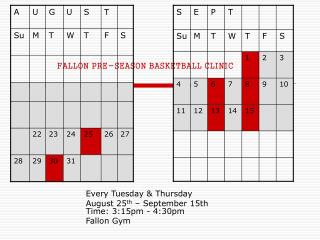 FALLON PRE-SEASON BASKETBALL CLINIC