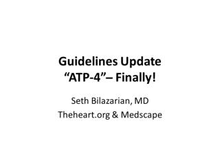 Guidelines Update ATP4