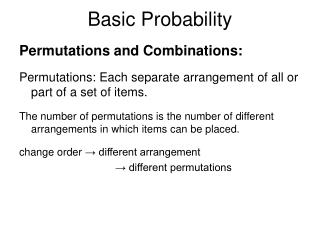 Basic Probability