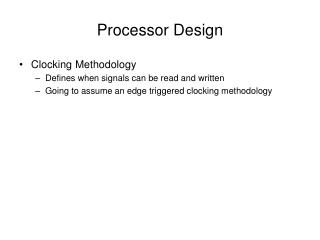 Processor Design