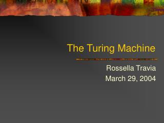 The Turing Machine