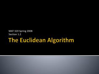 The Euclidean Algorithm