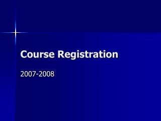 Course Registration