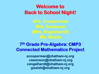 Connected Math Program 3