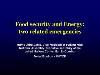 Food security and Energy: two related emergencies