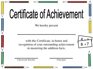 Certificate of Achievement