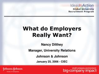 What do Employers Really Want?