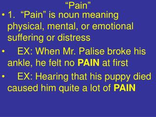 “Pain”