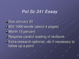 Pol Sc 341 Essay