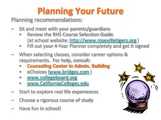 Planning Your Future