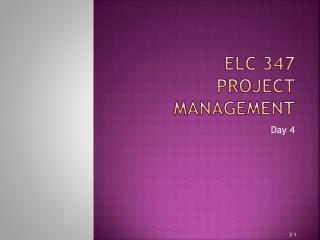 ELC 347 project management