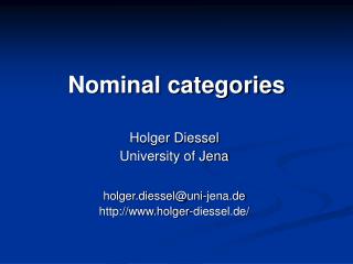 Nominal categories