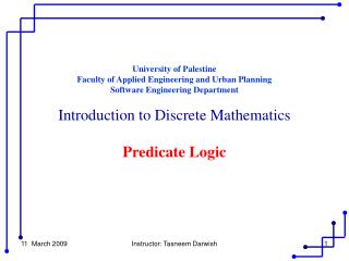 University of Palestine Faculty of Applied Engineering and Urban Planning