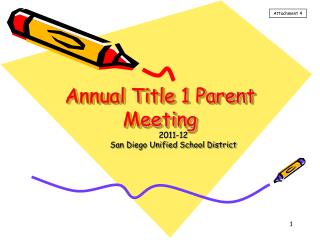 Annual Title 1 Parent Meeting