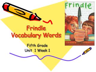 Frindle Vocabulary Words