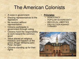 The American Colonists