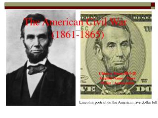 Lincoln's portrait on the American five dollar bill