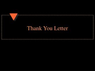 Thank You Letter