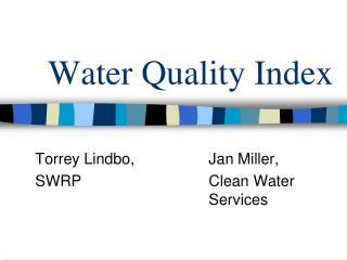 Water Quality Index