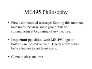 ME495 Philosophy