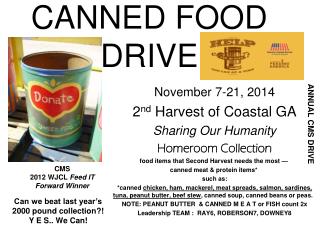 CANNED FOOD DRIVE