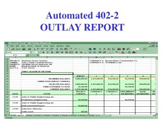 Automated 402-2 OUTLAY REPORT