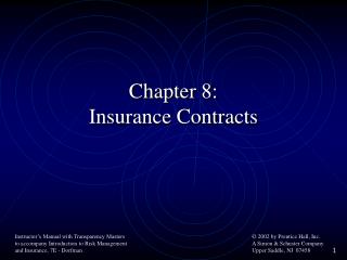 Chapter 8: Insurance Contracts