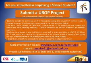 Submit a UROP Project (The Undergraduate Research Opportunities Program)