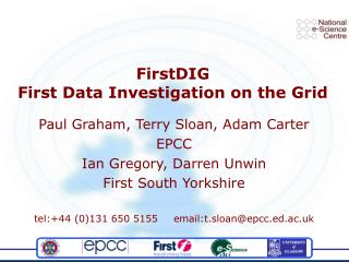 FirstDIG First Data Investigation on the Grid