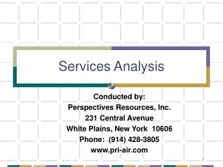 Services Analysis