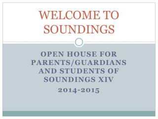 WELCOME TO SOUNDINGS