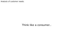 Think like a consumer…