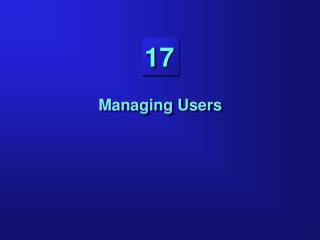 Managing Users