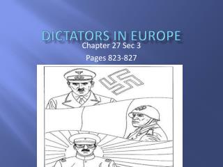 Dictators In Europe