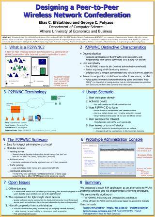 Designing a Peer-to-Peer Wireless Network Confederation