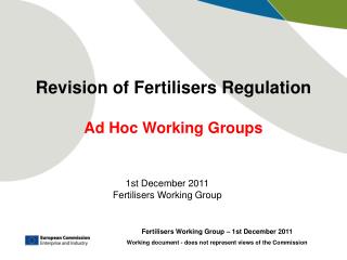 Revision of Fertilisers Regulation