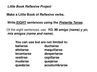 Little Book Reflexive Project