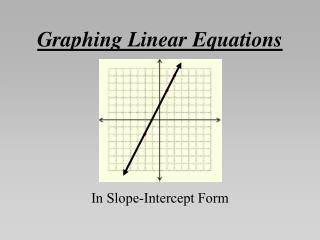 Graphing Linear Equations