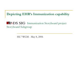 Depicting EHR’s Immunization capability