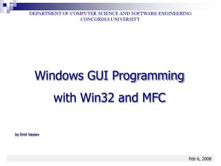 Windows GUI Programming with Win32 and MFC