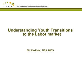 Understanding Youth Transitions to the Labor market Elif Keskiner, TIES, IMES