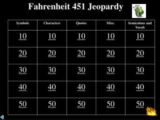 Fahrenheit 451 Jeopardy