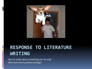 Response to Literature Writing