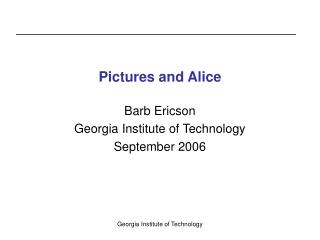 Pictures and Alice